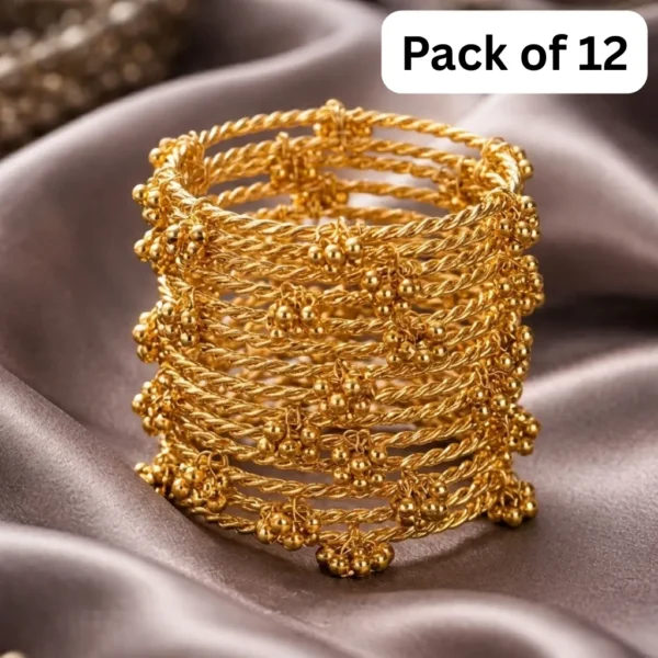 Viral kashmiri bangles Golden(pack of 12)