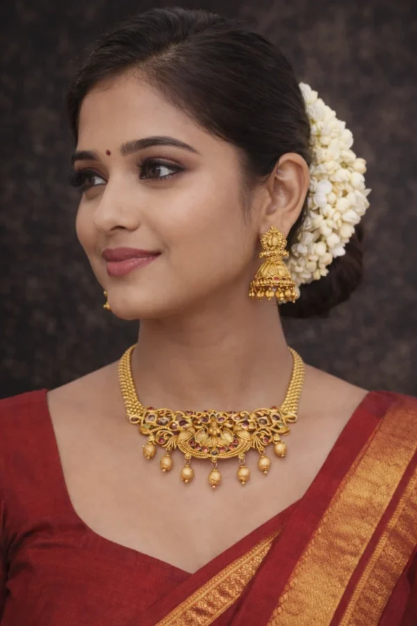 Rajsi Lakshmi Temple Necklace Set ✨