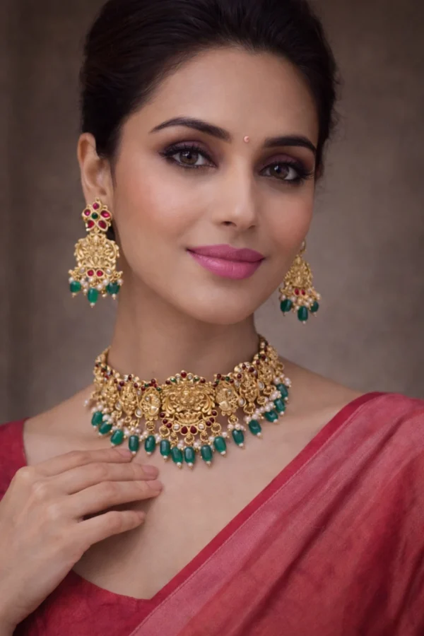 Emerald Rajsi Necklace Set 💚🌸💫